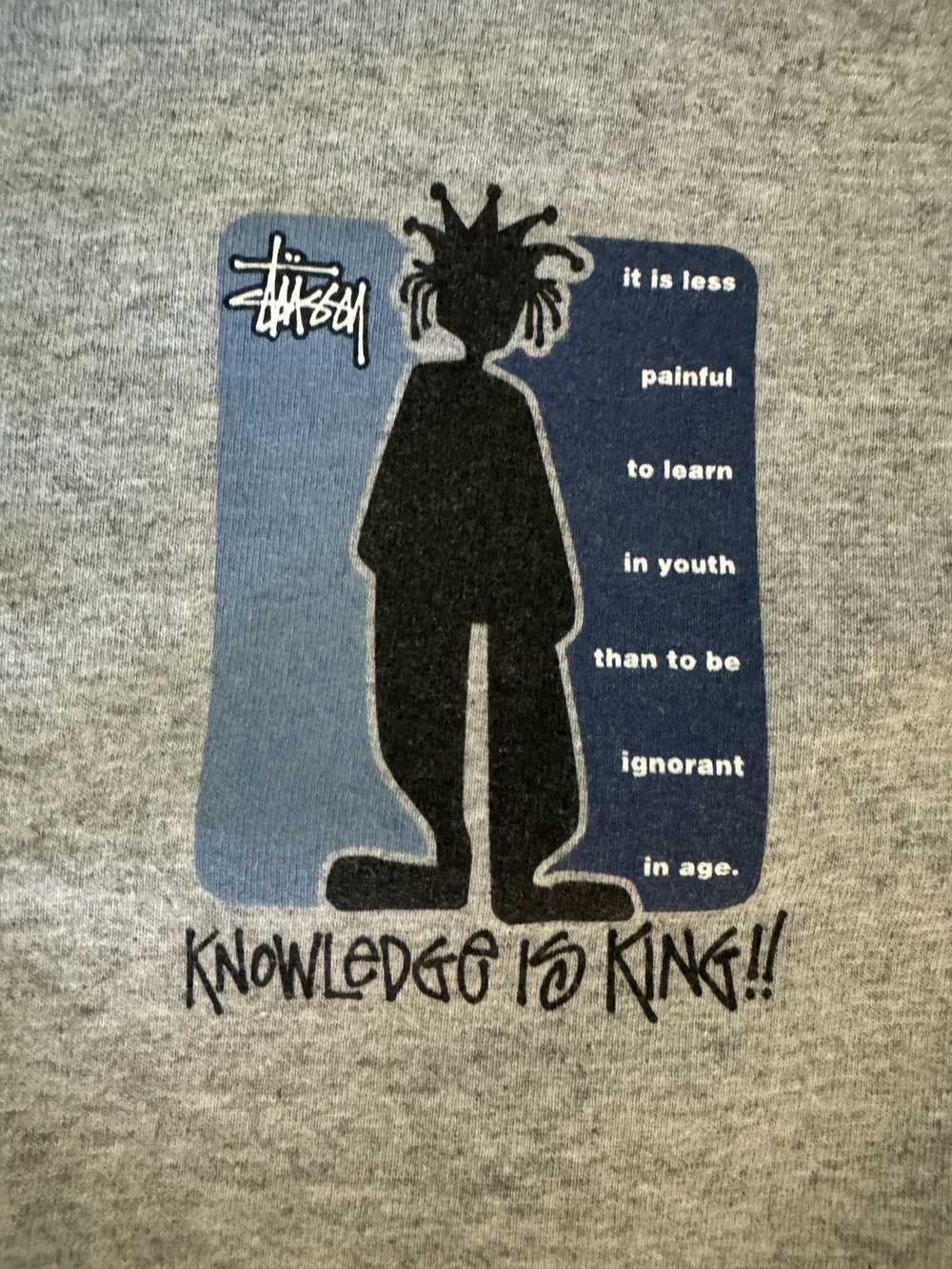 Stussy Stussy Knowledge is King Tee Grey Large - image 2