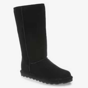 BEARPAW Elle Tall Women's Black Suede Boots Size 5 - image 1