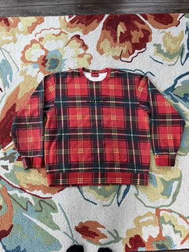 Supreme Supreme Plaid Crewneck SS21 Red