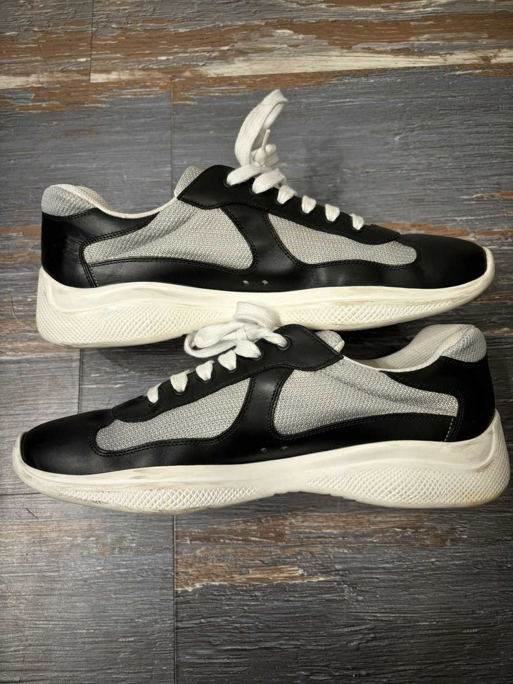 Prada Americas Cup Black Leather Size 11 - image 3