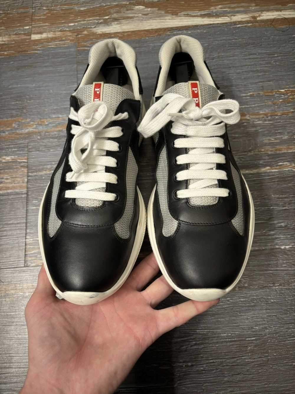 Prada Americas Cup Black Leather Size 11 - image 4