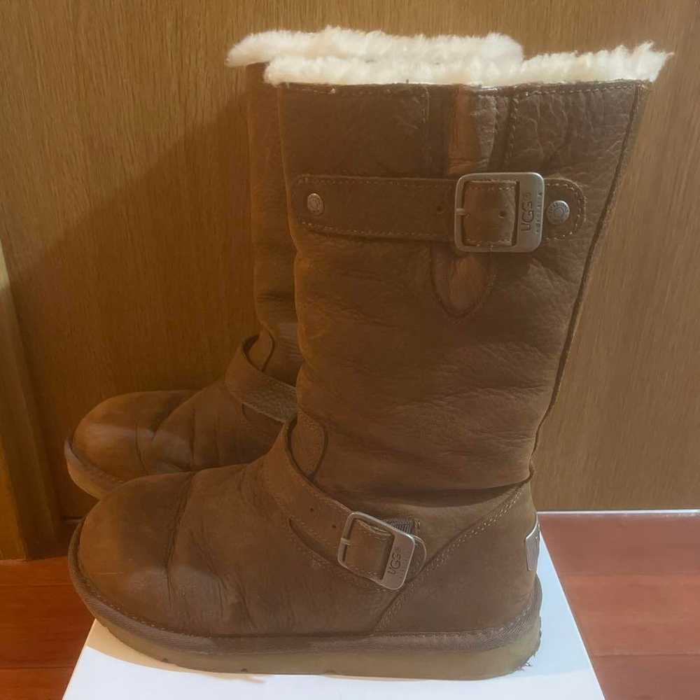 UGG Brown Sheepskin Boots Leather - image 2