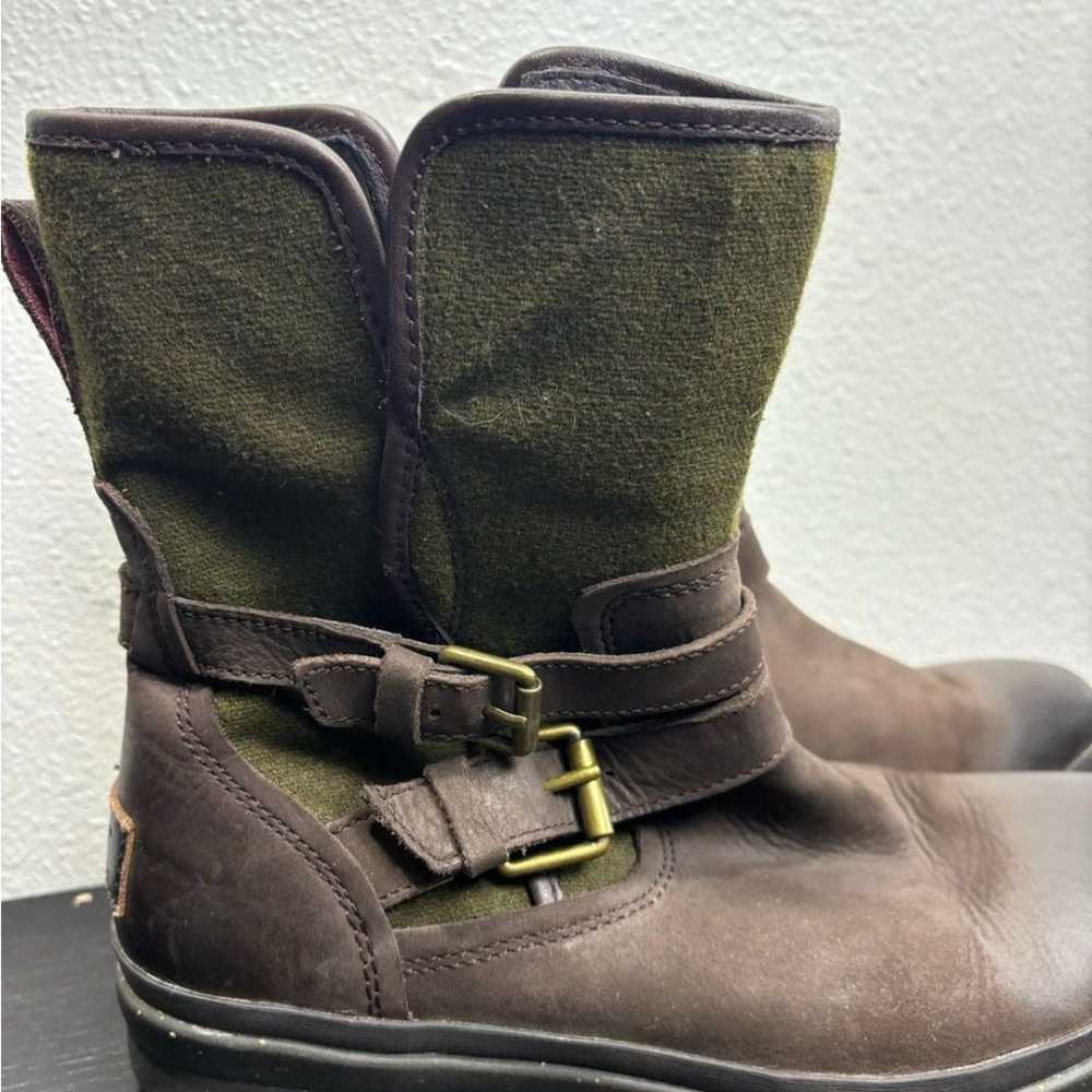 UGG Simmens Women's 9 Leather Brown Green Buckle … - image 3