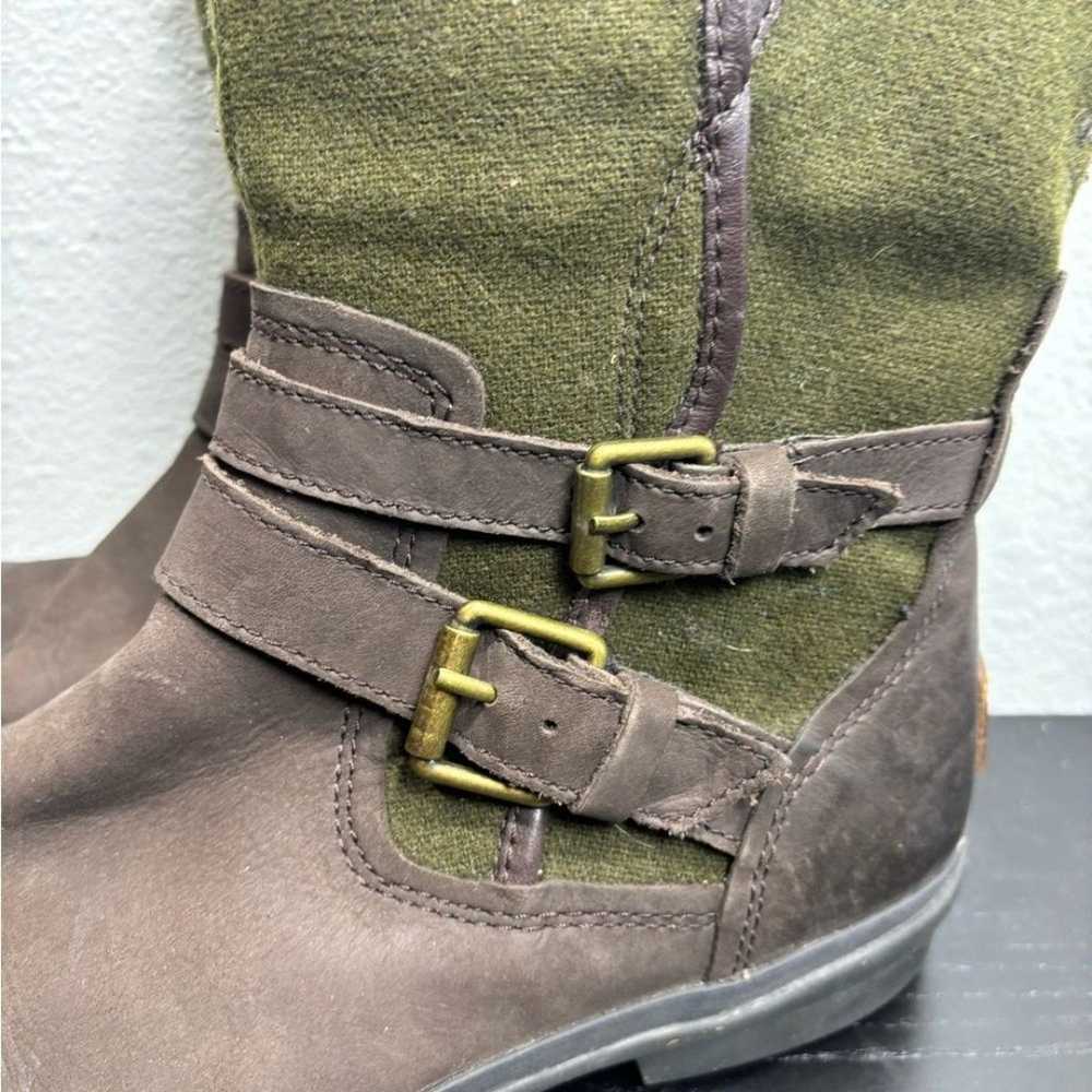 UGG Simmens Women's 9 Leather Brown Green Buckle … - image 5