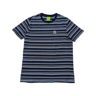 Huf HUF Crown Stripe Tee Shirt Navy Blue Short Sle