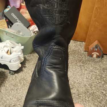 Harley Davidson womens black leather boots