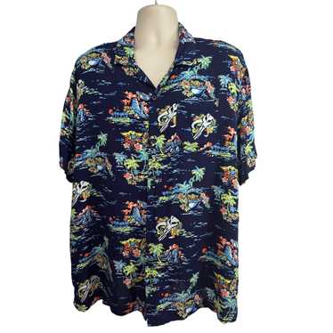 Star Wars Star Wars Navy Blue Hawaiian Button Up S