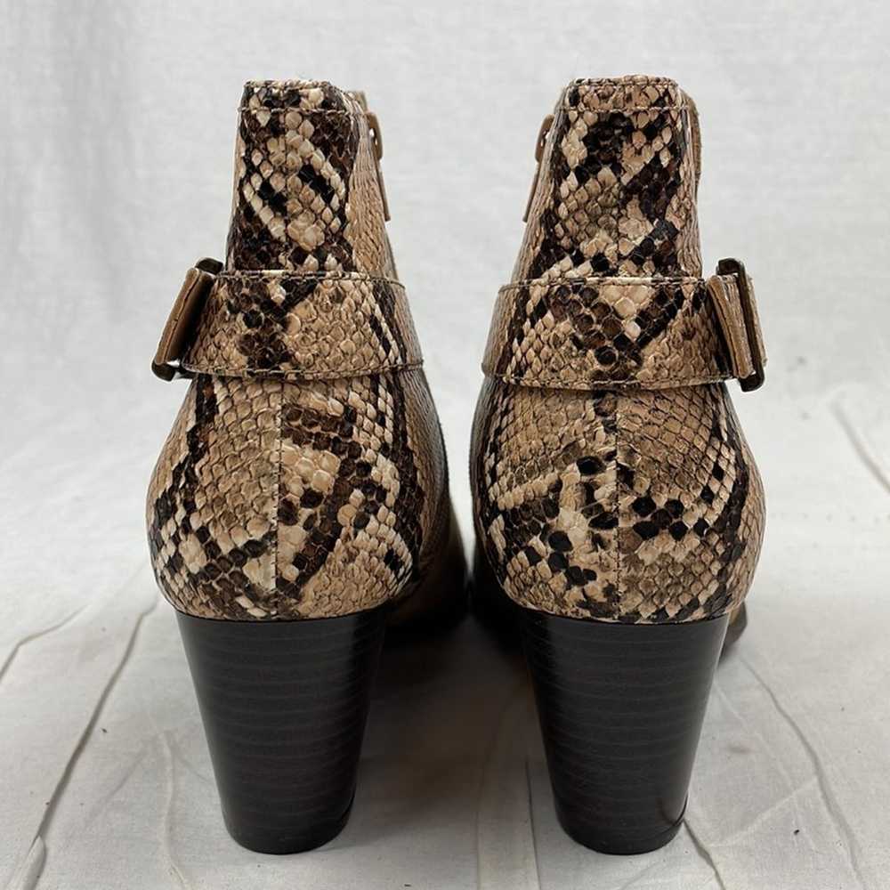 Vionic Naomi Tan Snake Skin Print Ankle Boots - image 3