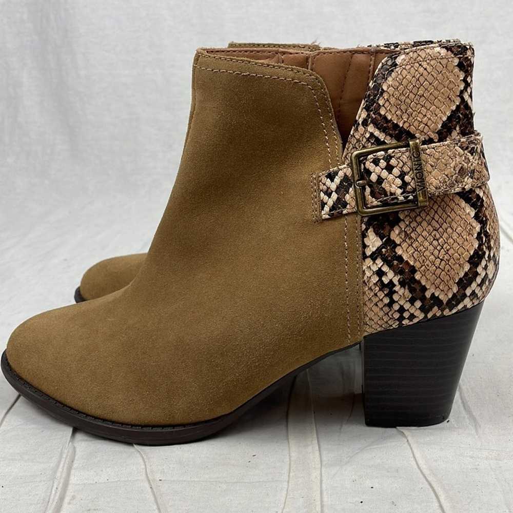 Vionic Naomi Tan Snake Skin Print Ankle Boots - image 4