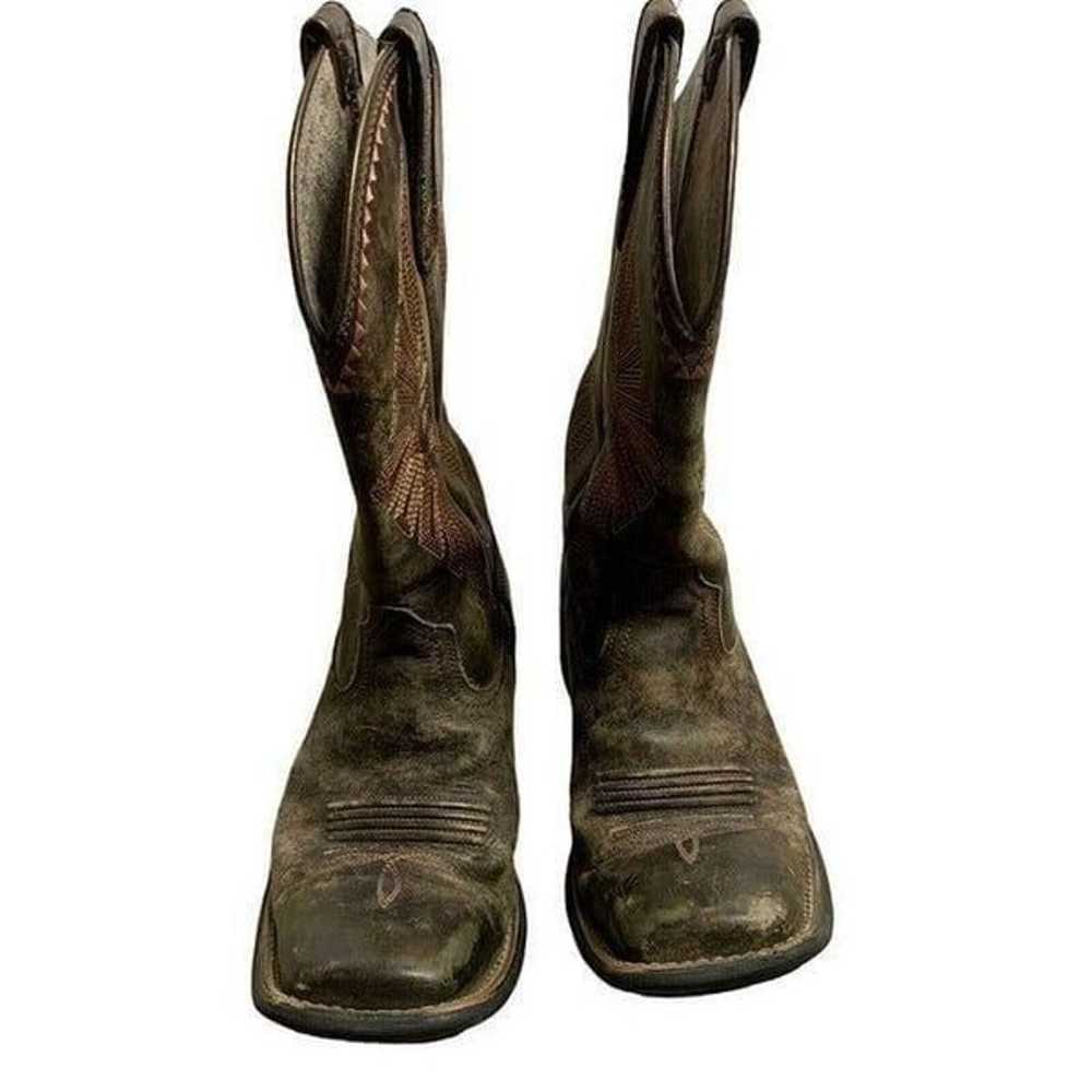 Ariat Round Up Rio Western Boots 6.5 Distressed B… - image 3