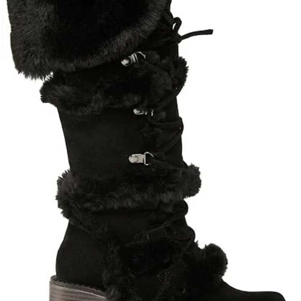 Demonia Pure Vigilance 2.0 Black Faux Fur Boots - image 2