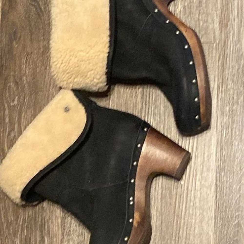 UGG Australia, Lynnea Leather/Sherpa wooden Clog … - image 4