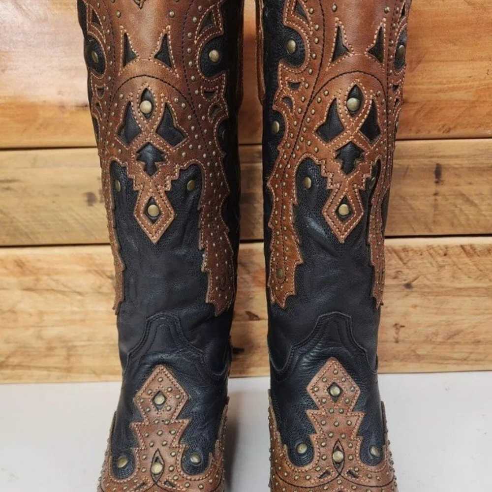 COWBOY BOOTS! CORRAL studded BEAUTIES!! Free ship… - image 2