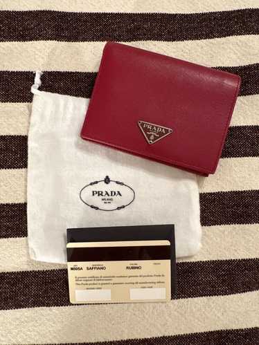 Prada Prada Red Saffiano Wallet