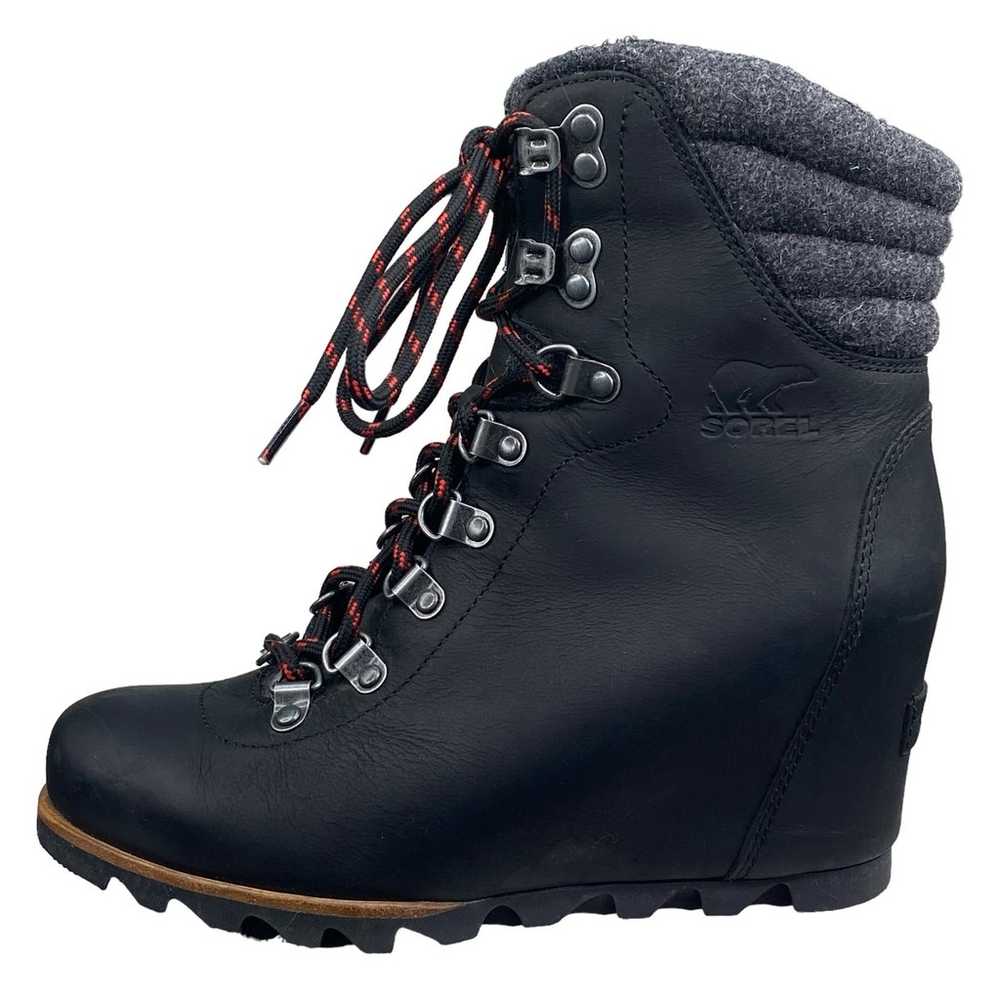 Sorel Women’s Conquest Black Leather Waterproof W… - image 3