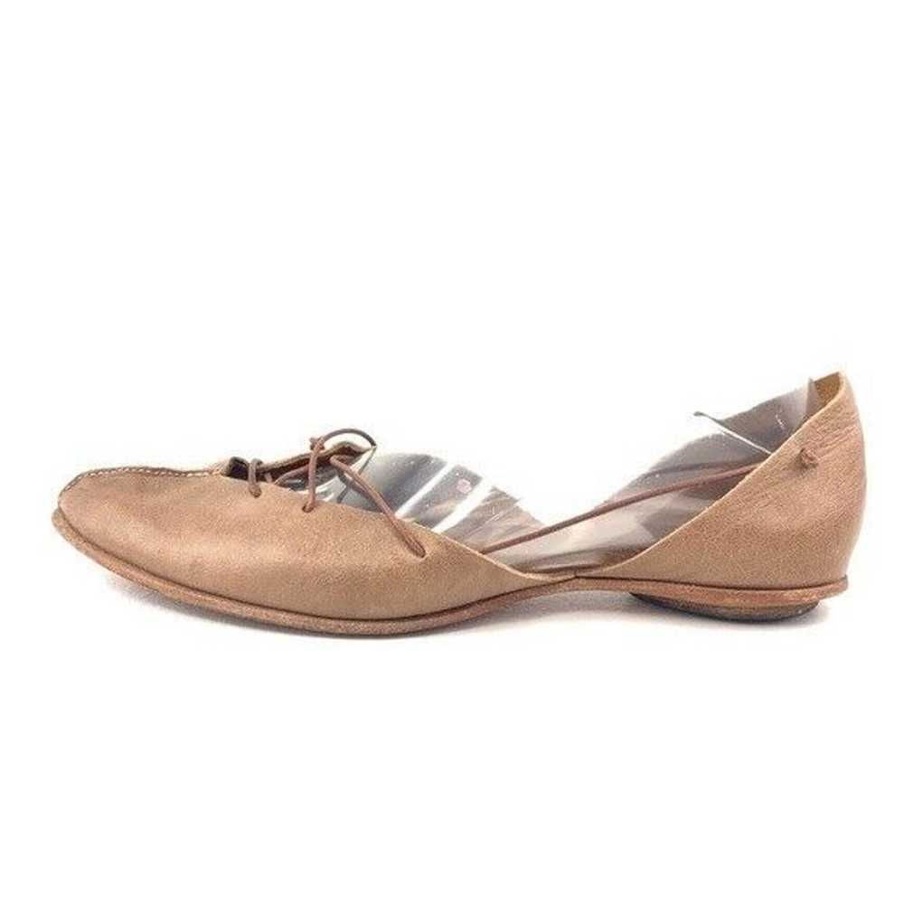 CYDWOQ Vintage Meditate Brown Leather Slip on Fla… - image 1