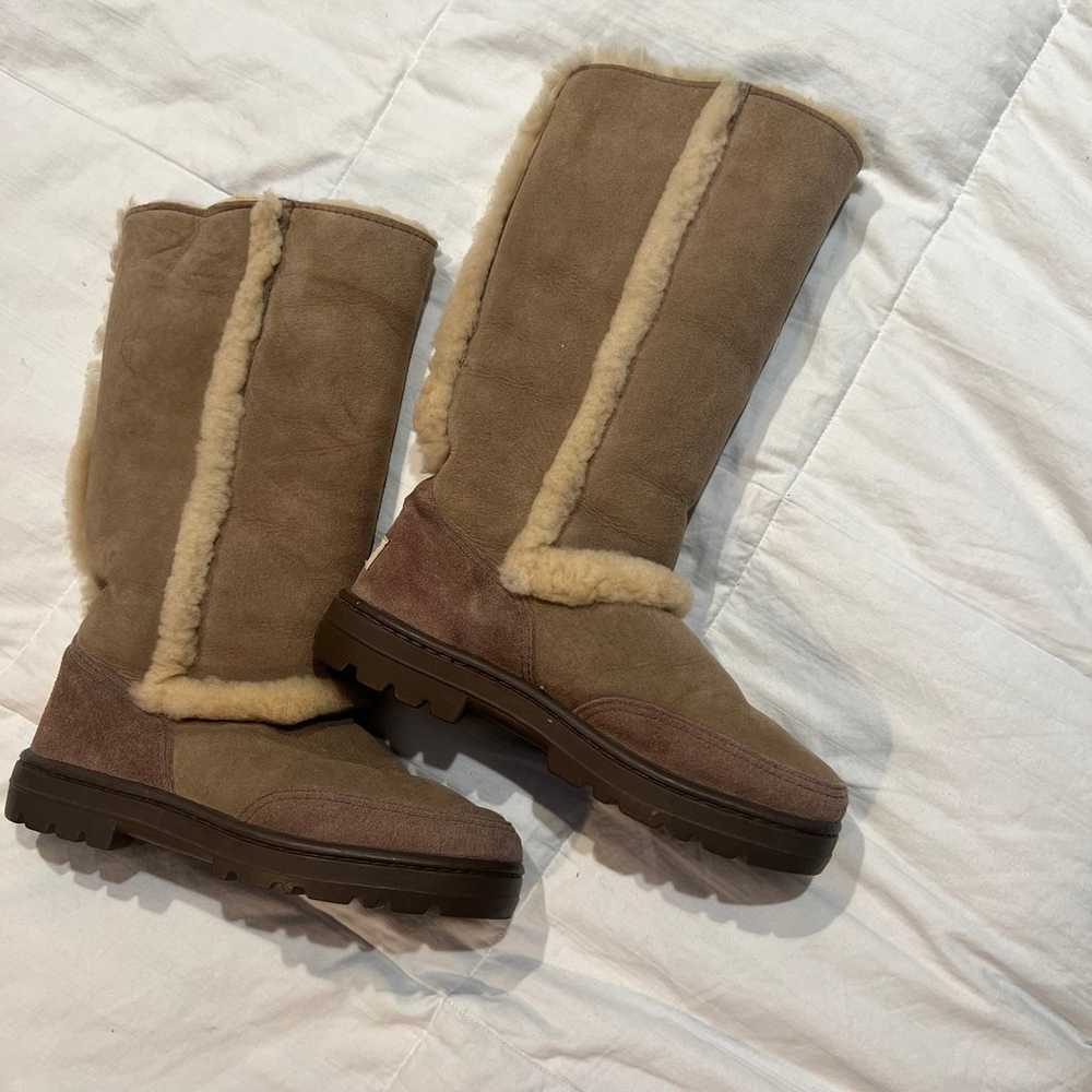 UGG SUNBURST TALL CHESTNUT WATER-RESISTANT SUEDE … - image 2