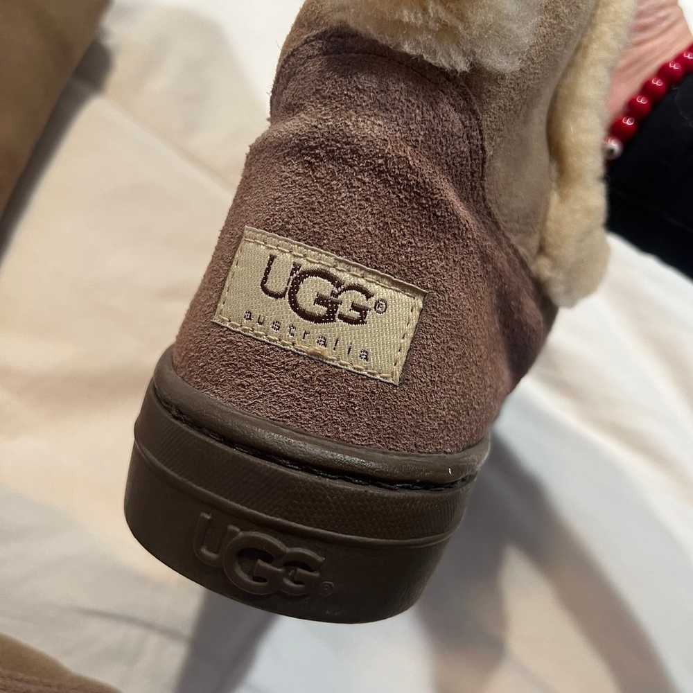 UGG SUNBURST TALL CHESTNUT WATER-RESISTANT SUEDE … - image 4