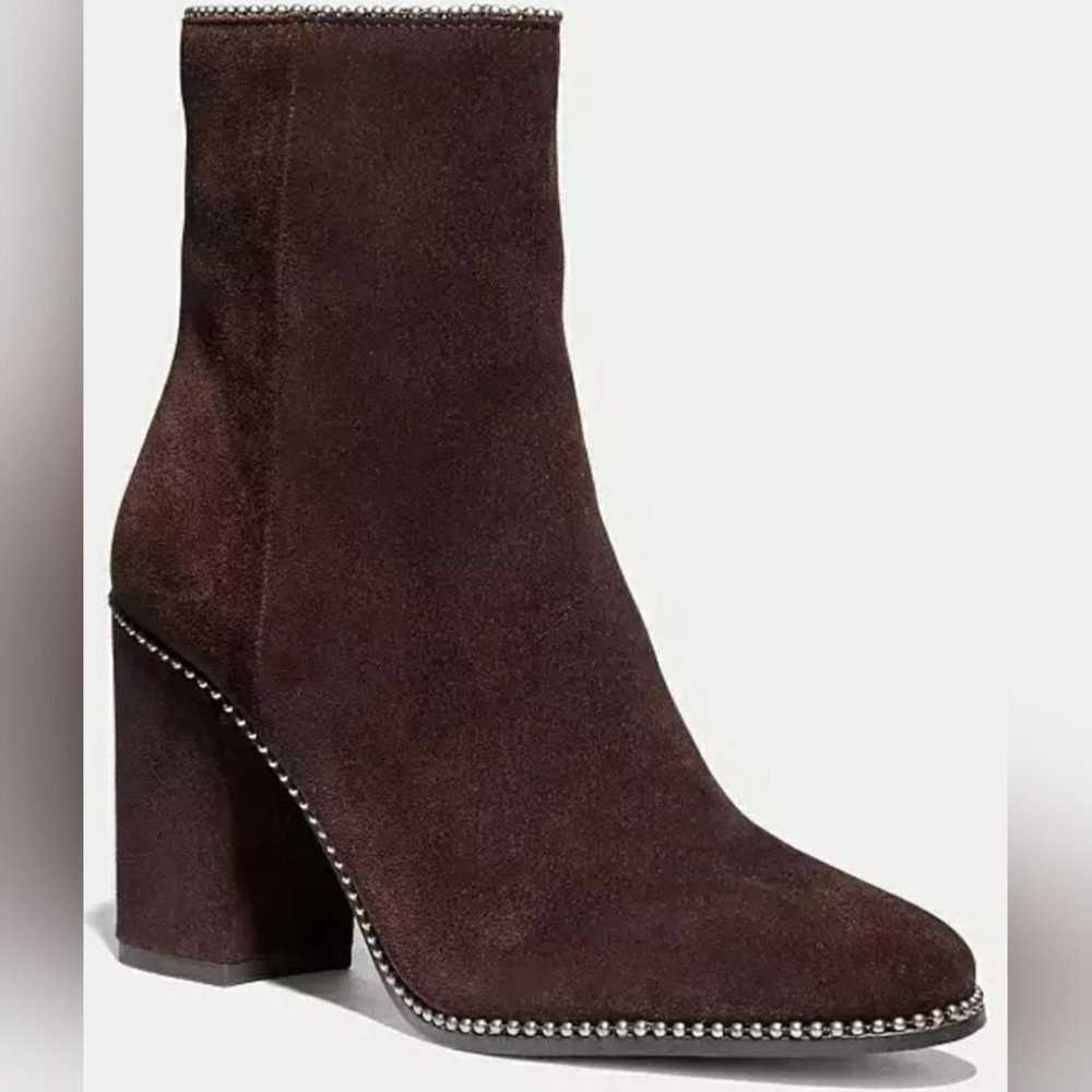 COACH Designer Drea Suede Suede Brown Ankle Boots… - image 2