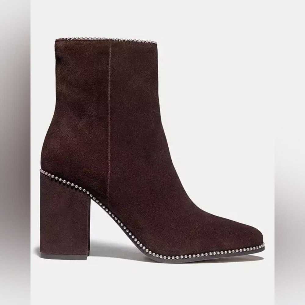 COACH Designer Drea Suede Suede Brown Ankle Boots… - image 4