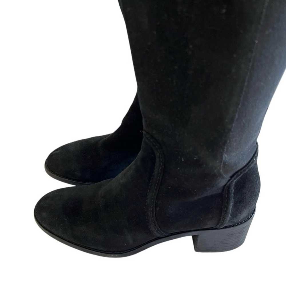 Aquatalia Tall Jordan black sleek suede stretch f… - image 6