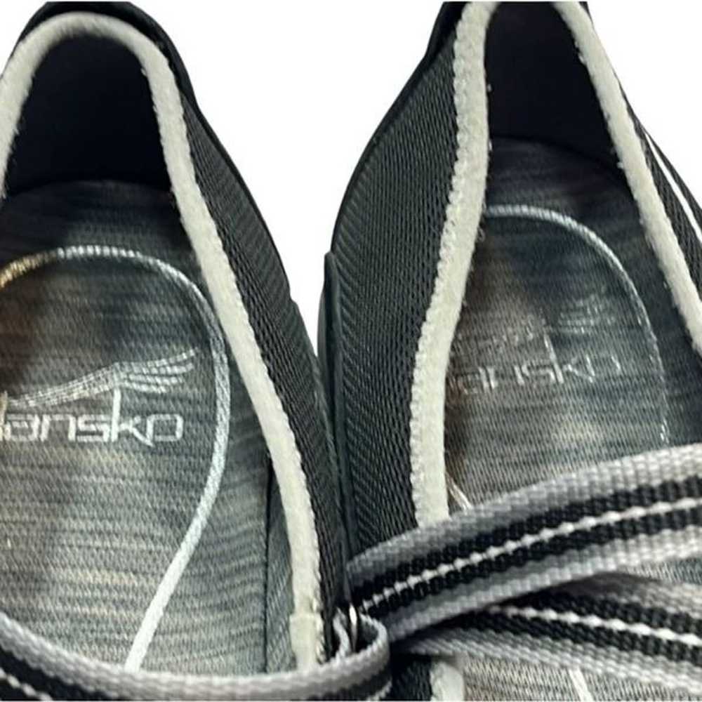 Dansko Hilda Mary Jane Size 41 Black Grey Shoes - image 7