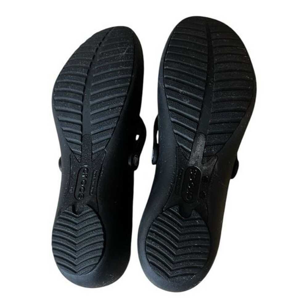 Crocs Shoes Womens 11 Alice Mary Jane Black Rubbe… - image 8