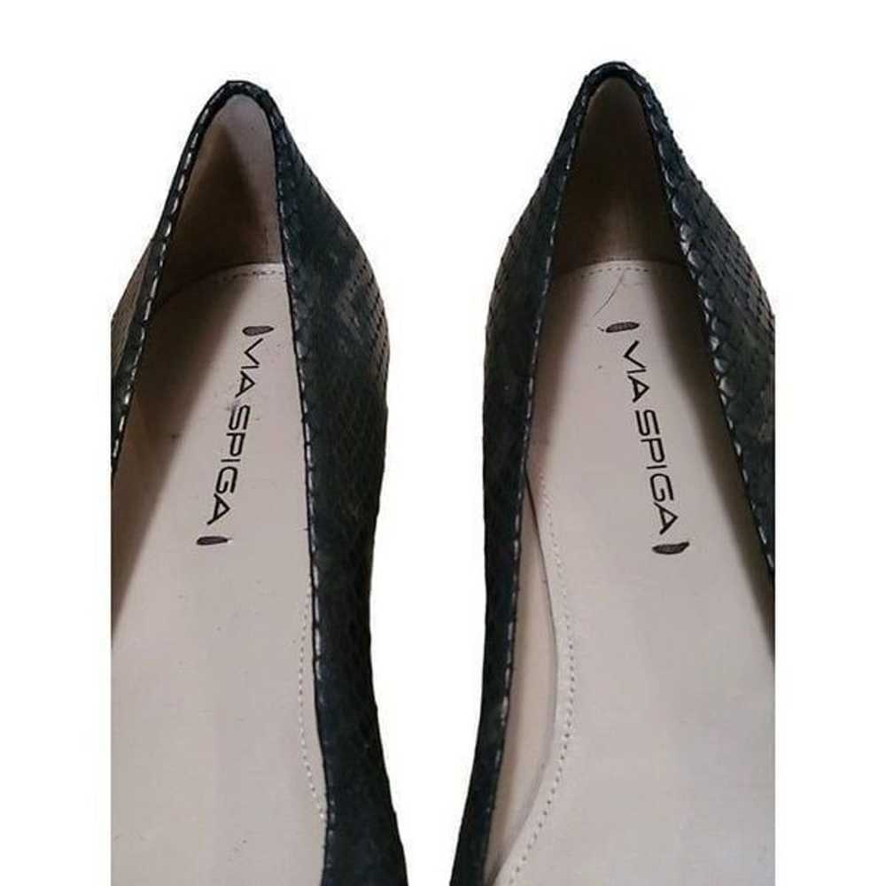 Via Spiga Flats Women Sz 9 M EU 40 Snakeskin Leat… - image 4