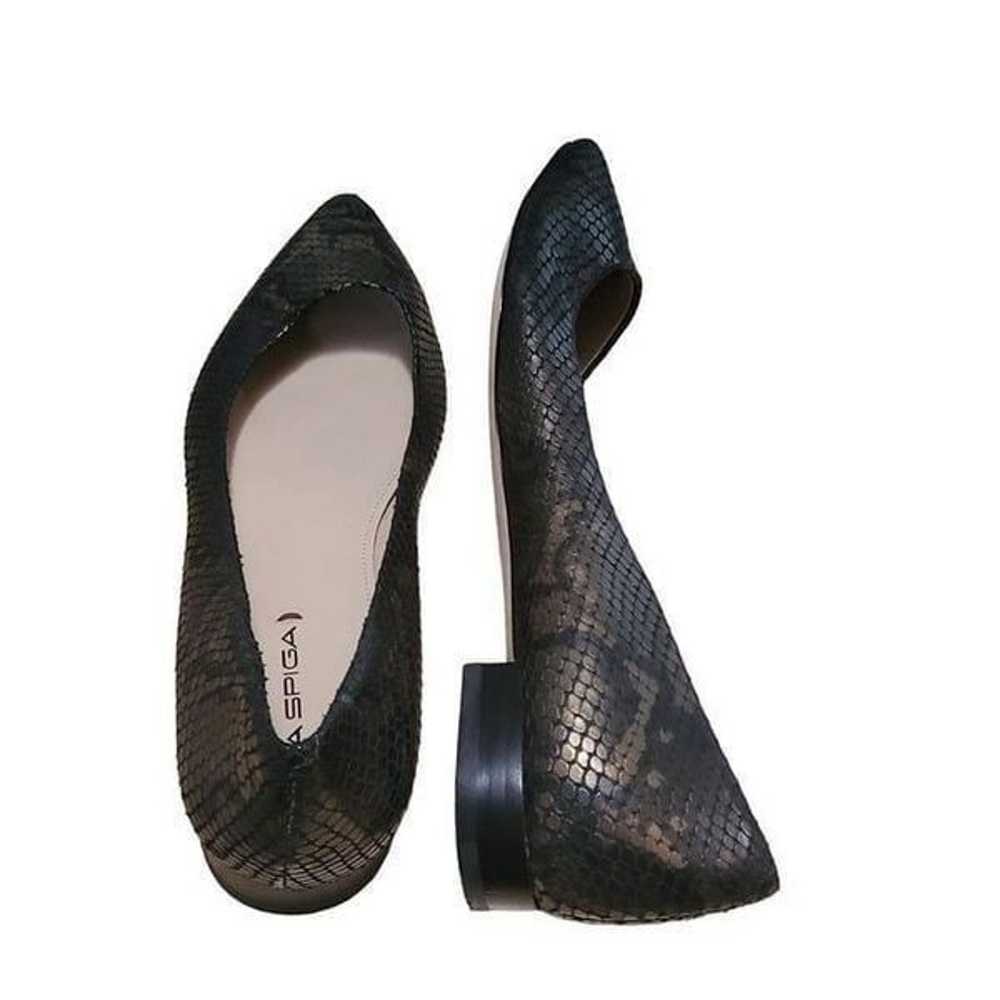 Via Spiga Flats Women Sz 9 M EU 40 Snakeskin Leat… - image 6