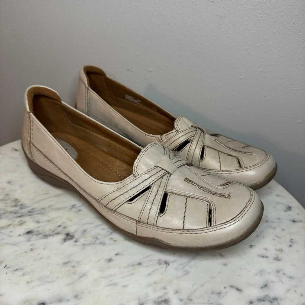 Clarks Artisan Shoes Size 9.5 M Leather beige com… - image 2