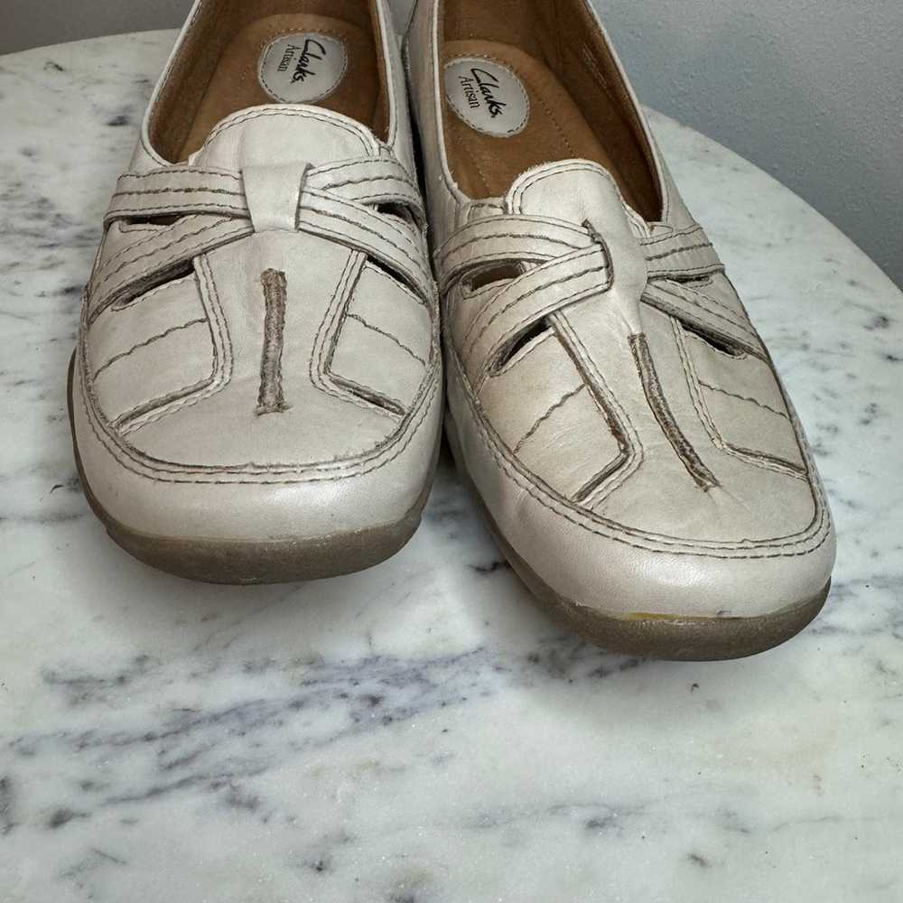 Clarks Artisan Shoes Size 9.5 M Leather beige com… - image 4