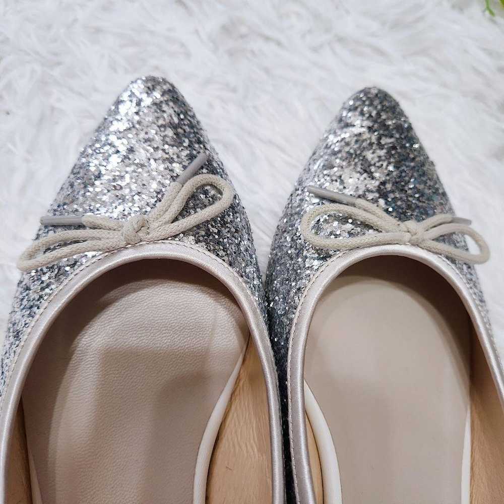 NICAL Pointed Toe Glitter Ballet Shoes Pumps with… - image 5