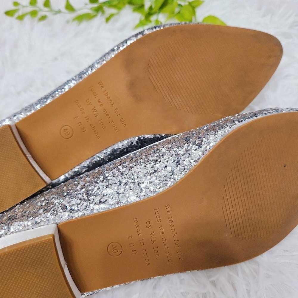 NICAL Pointed Toe Glitter Ballet Shoes Pumps with… - image 9