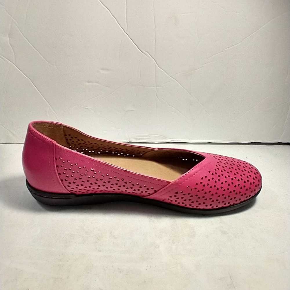 Dansko Neely Fuchsia Pink Leather Perforated Flat… - image 6