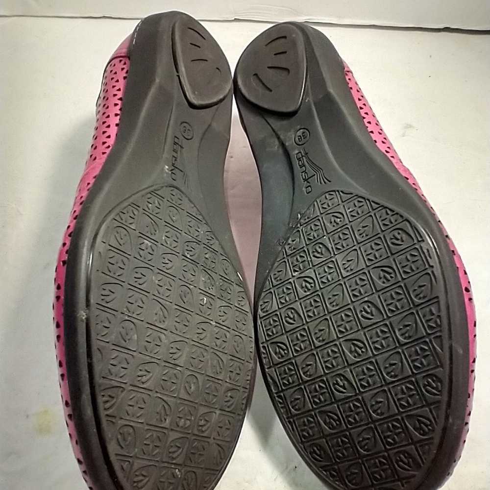 Dansko Neely Fuchsia Pink Leather Perforated Flat… - image 9