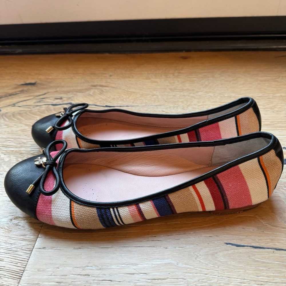 Kate Spade striped cap toe flats size 8.5 price f… - image 3