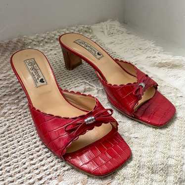 vintage Italian Brighton ruby red heels