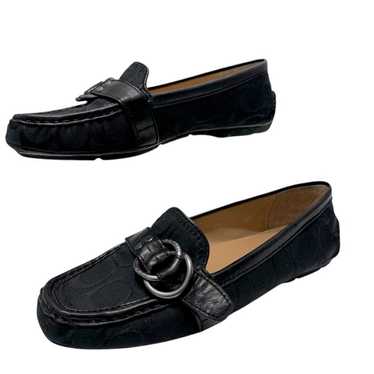 Coach Black Buckle Flats Sz 7.5 - image 1