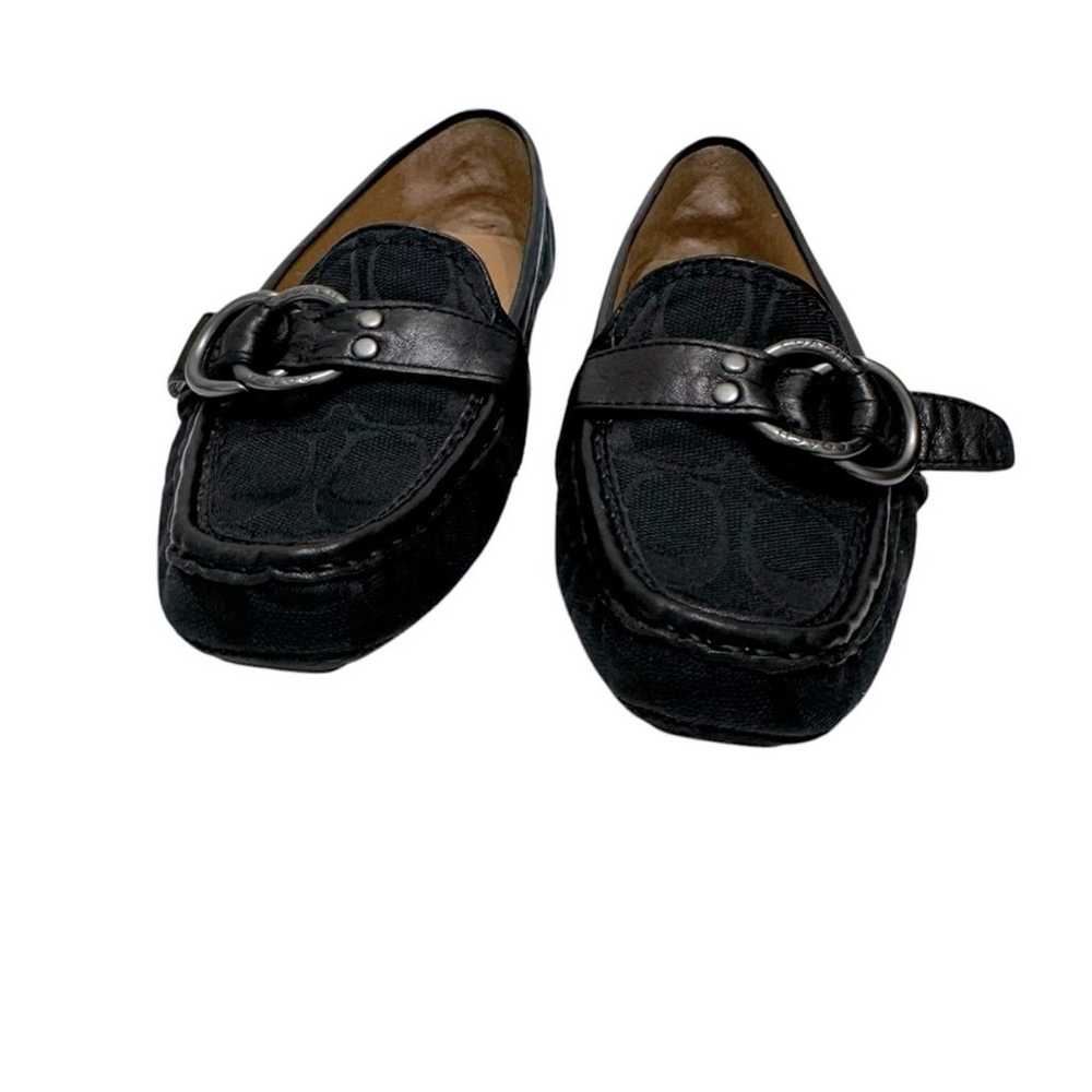 Coach Black Buckle Flats Sz 7.5 - image 3