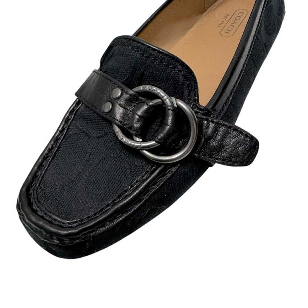 Coach Black Buckle Flats Sz 7.5 - image 4