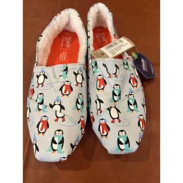 Toms Alpargata Glacier Gray Winter Penguins Faux F