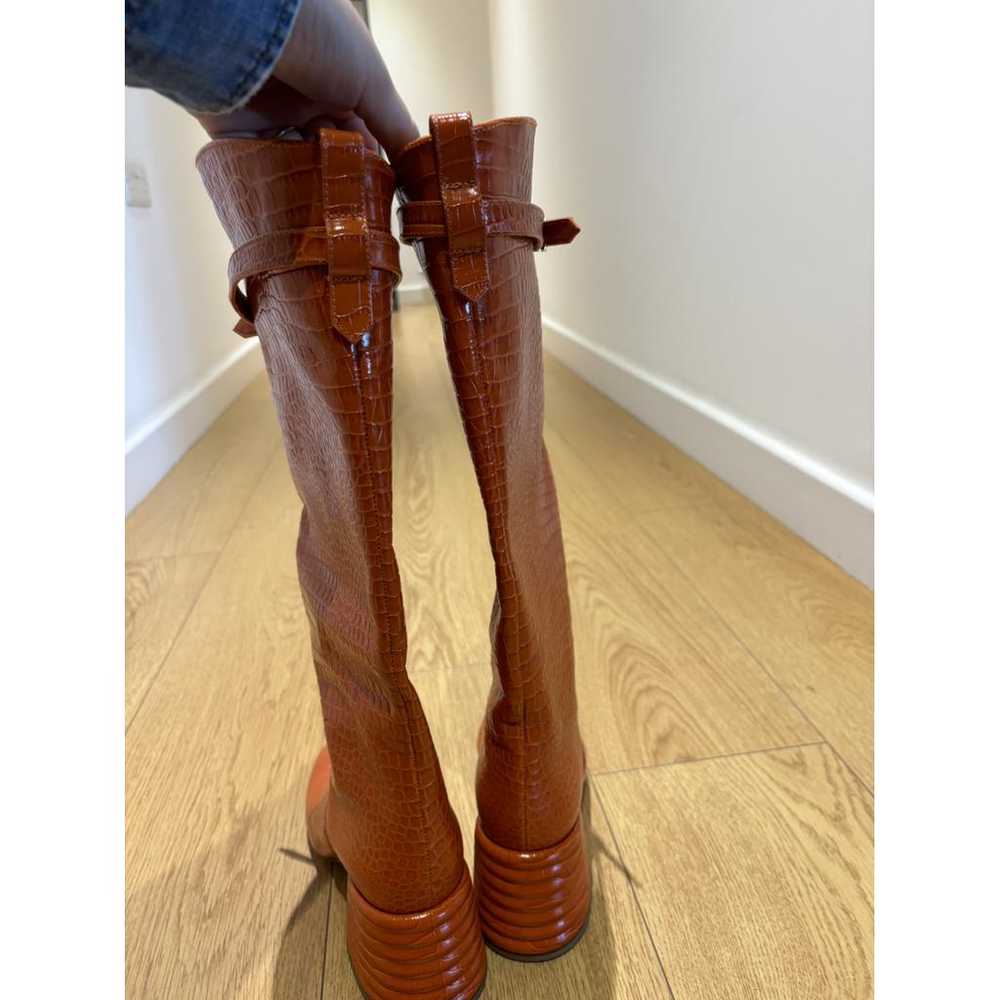 Fendi Leather riding boots - image 2