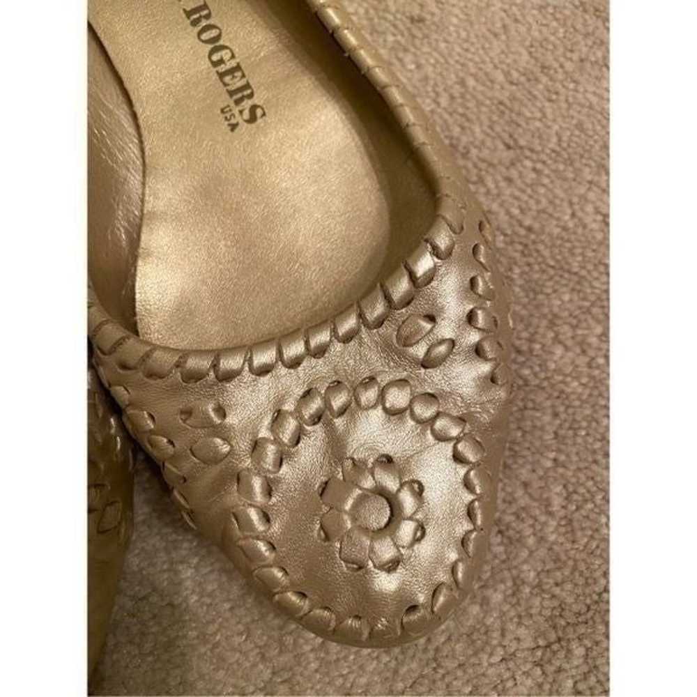 Jack Rogers BalletFlatsShoes Size 9M Metallic Gol… - image 3