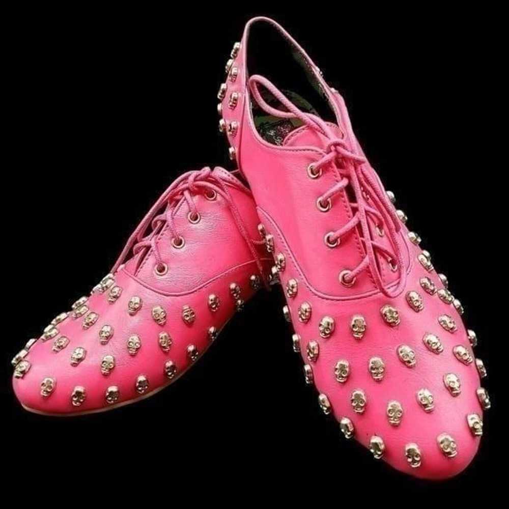 Abbey Dawn Skull Shoes Pink Size 9 by Avril Lavig… - image 2