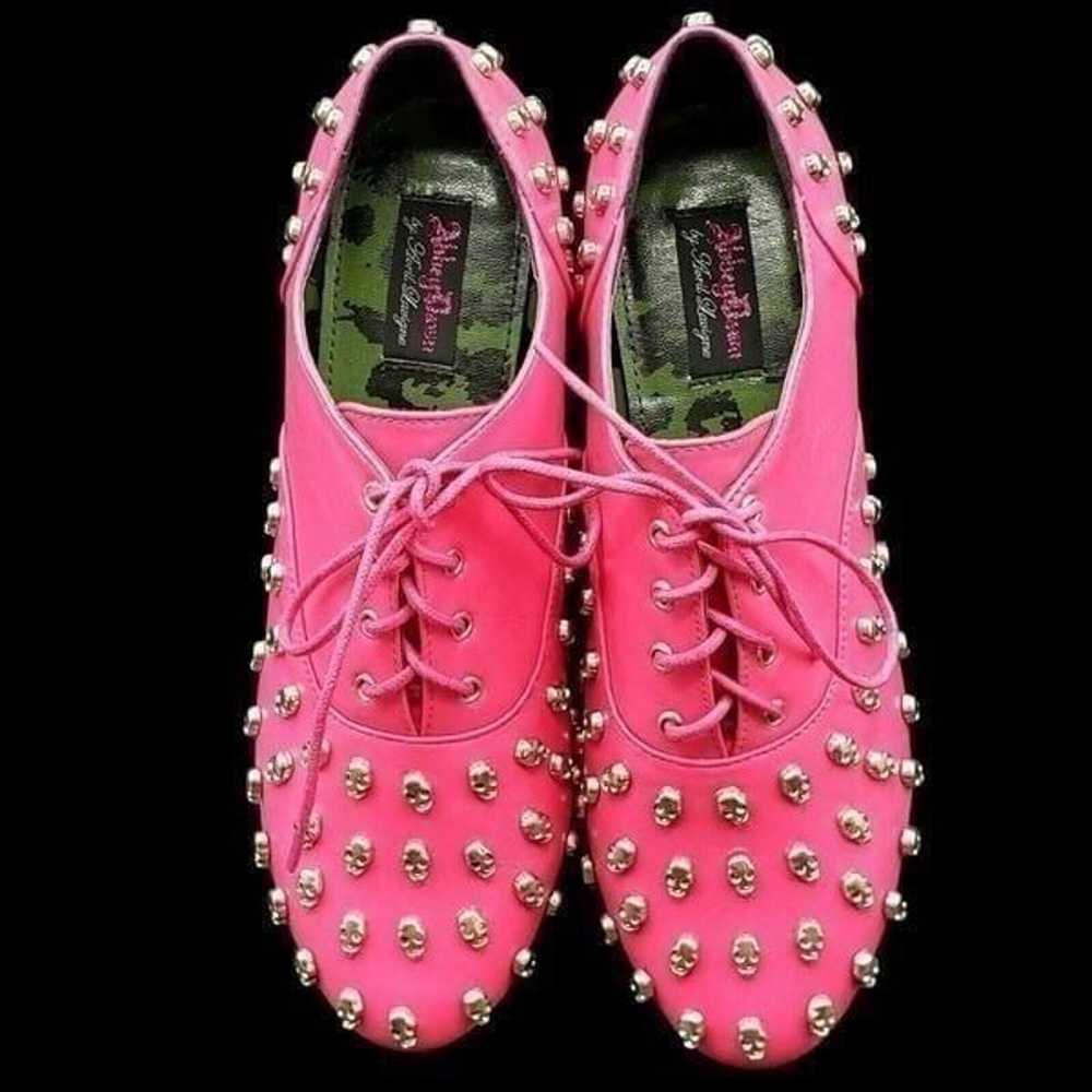 Abbey Dawn Skull Shoes Pink Size 9 by Avril Lavig… - image 4