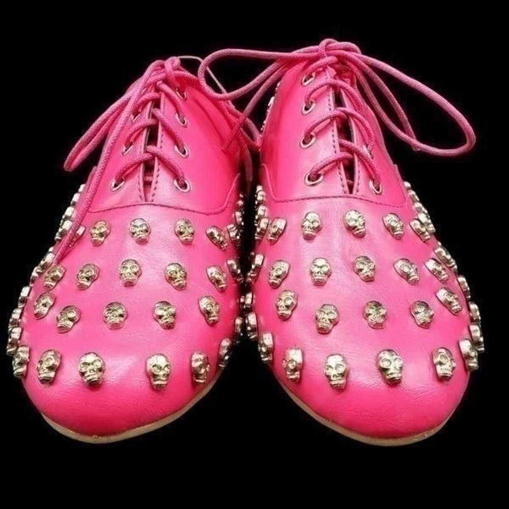 Abbey Dawn Skull Shoes Pink Size 9 by Avril Lavig… - image 5