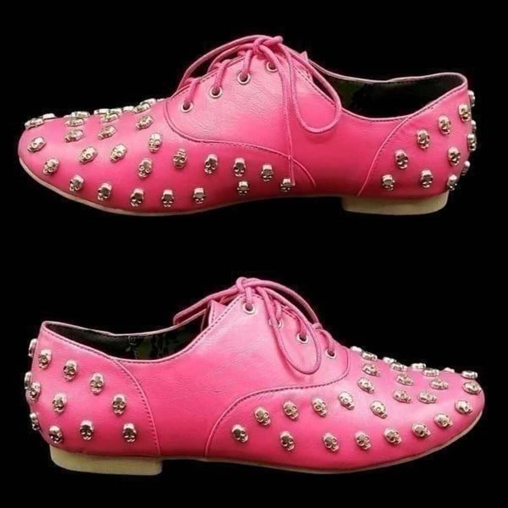 Abbey Dawn Skull Shoes Pink Size 9 by Avril Lavig… - image 8