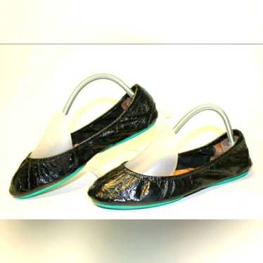 Tieks Womens Travel Ballet Flat Black Patent Crin… - image 1