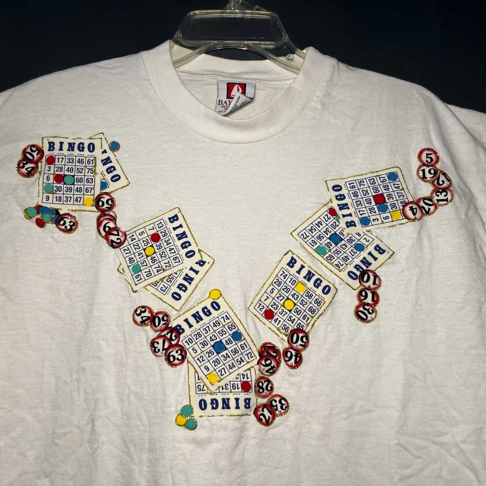 Vintage Bingo Graphic T-shirt Bayside Made In The… - image 3