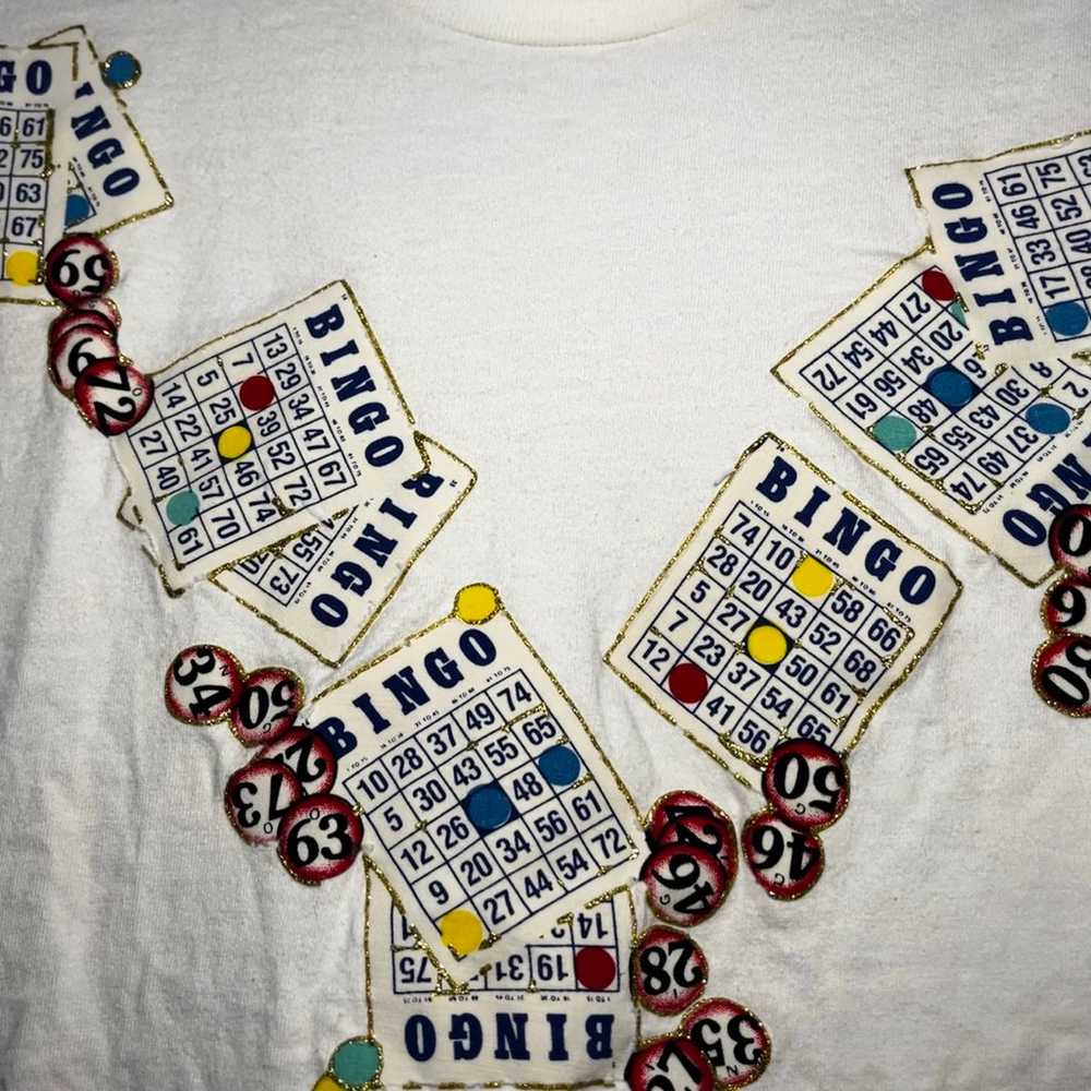 Vintage Bingo Graphic T-shirt Bayside Made In The… - image 4